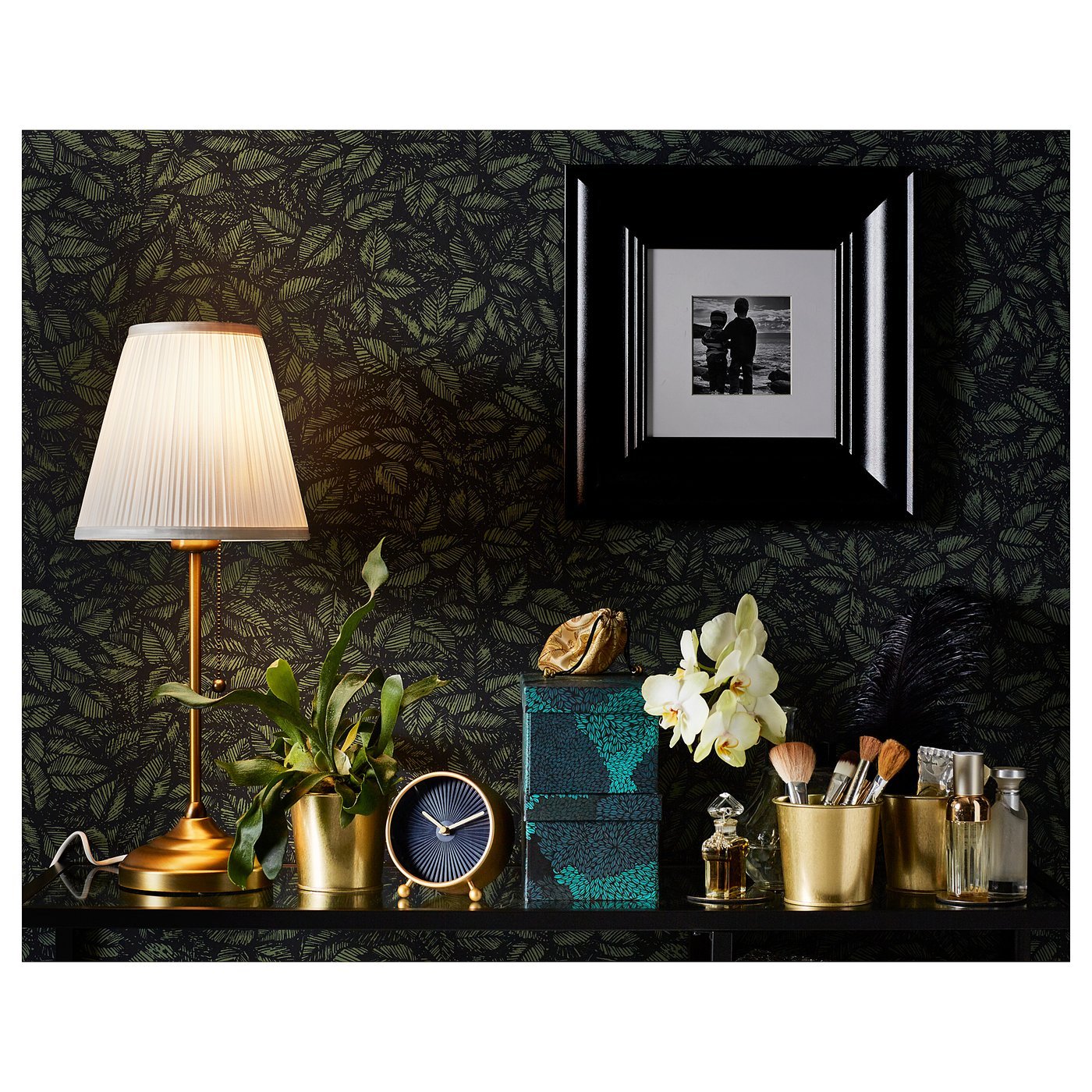 ÅRSTID, Table lamp, brass/white - Image 2