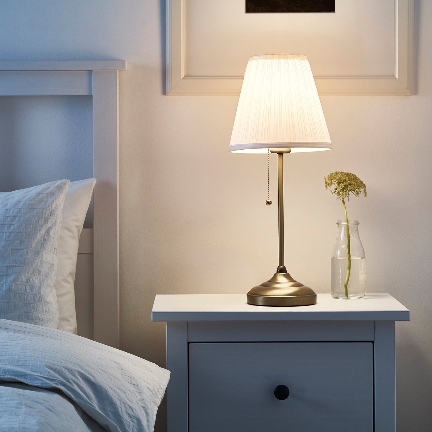 ÅRSTID, Table lamp, brass/white - Image 5