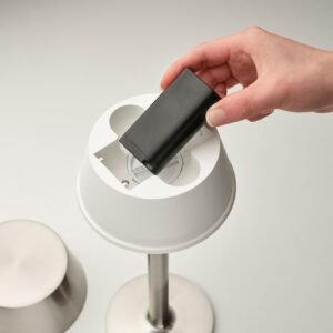 AVHÅLL, LED portable lamp, battery-operated dimmable/black outdoor, 29 cm