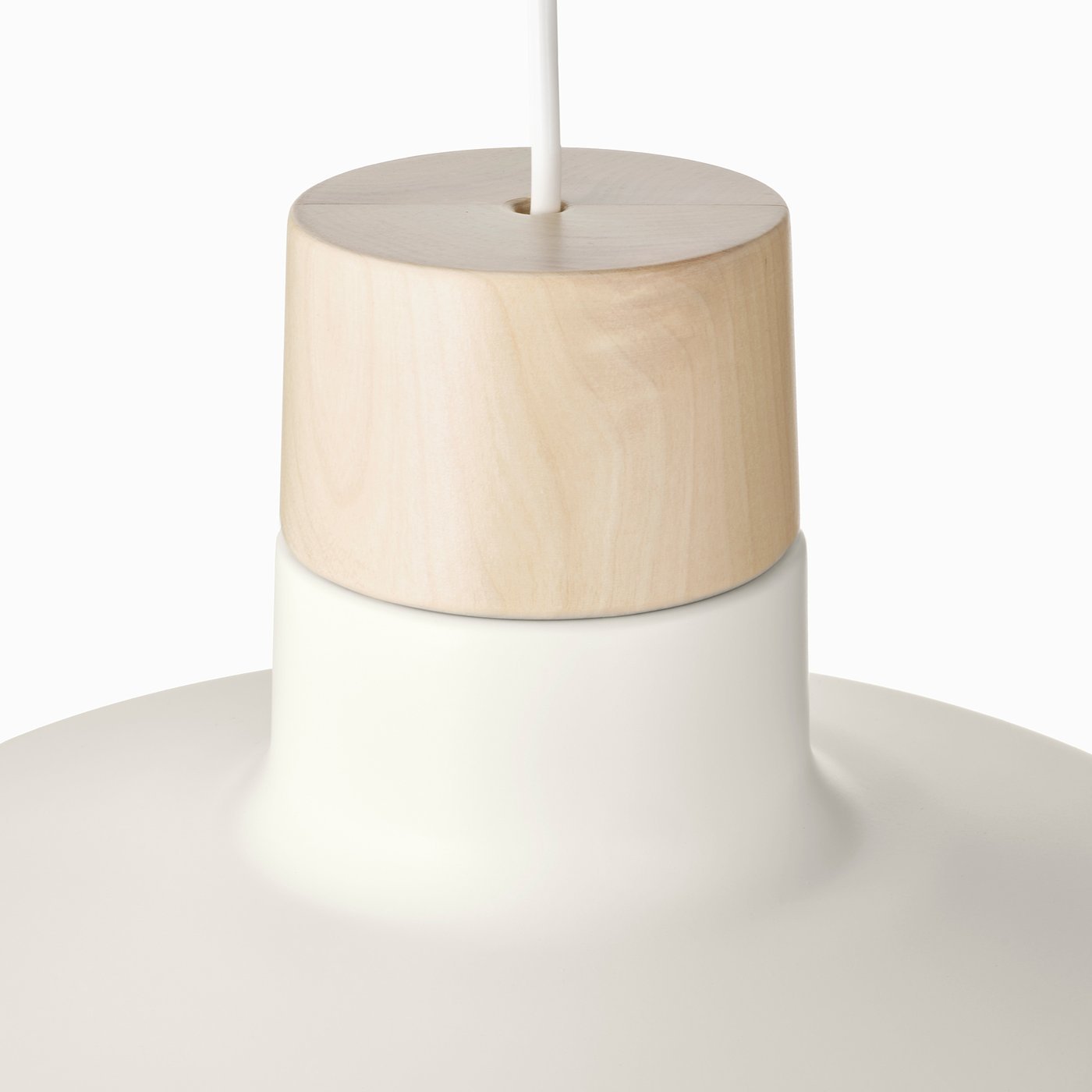 BUNKEFLO, Pendant lamp, white/birch, 36 cm - Image 3