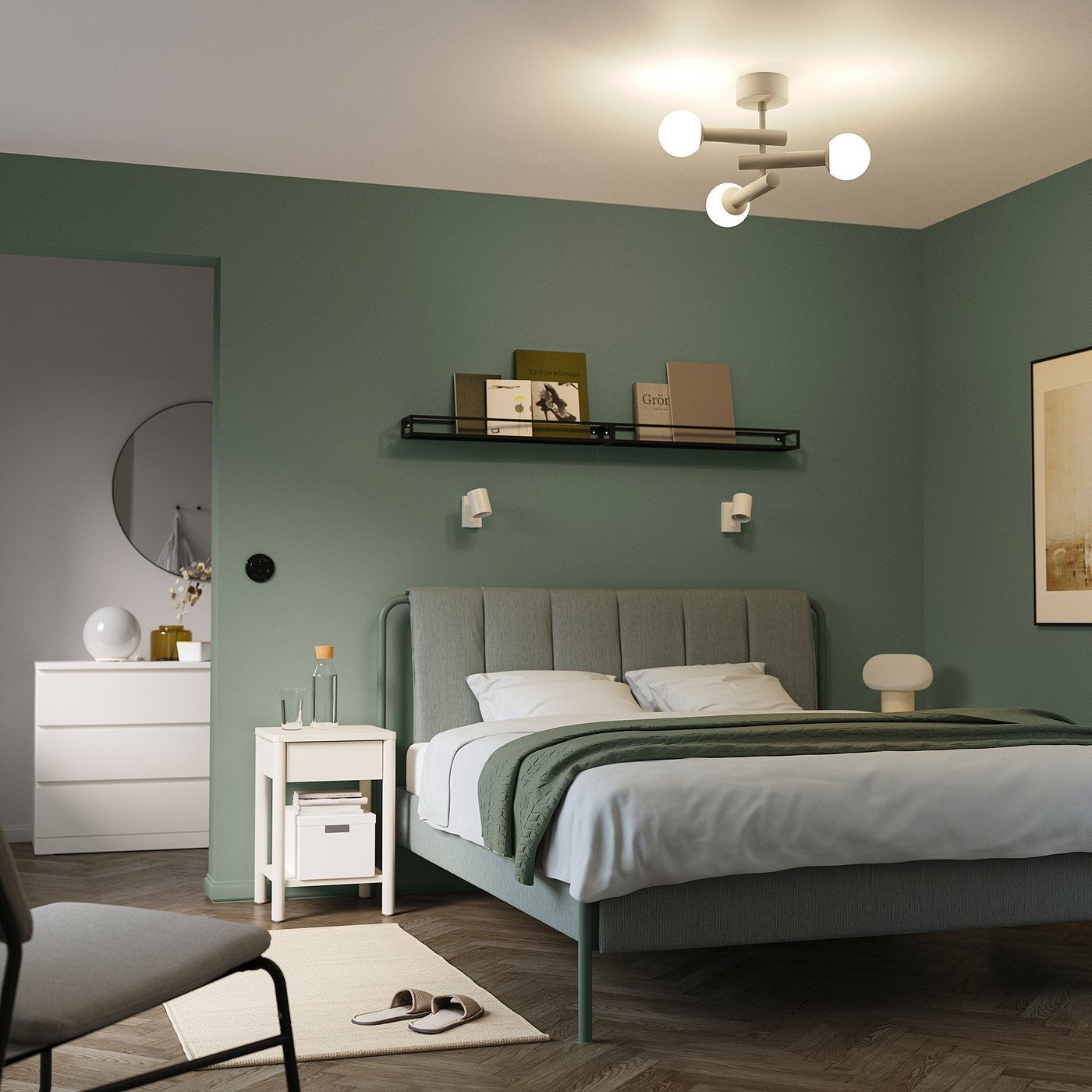 KRANBALK, Ceiling lamp, beige - Image 4