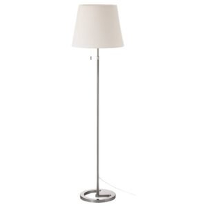 NYFORS, Floor lamp, nickel-plated white