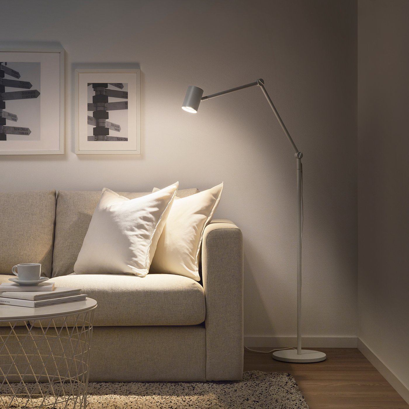 NYMÅNE, Floor/reading lamp, white - Image 3