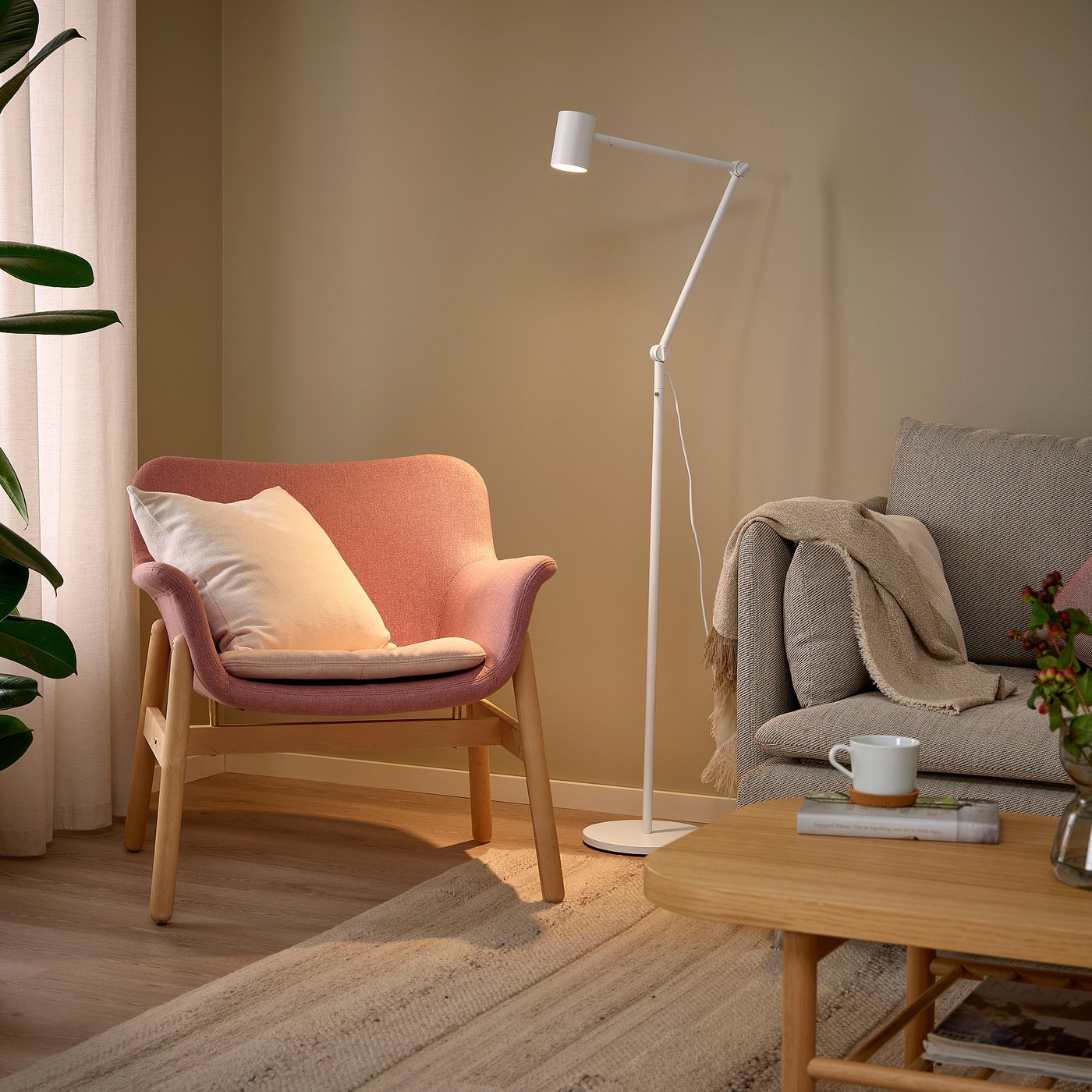 NYMÅNE, Floor/reading lamp, white - Image 5