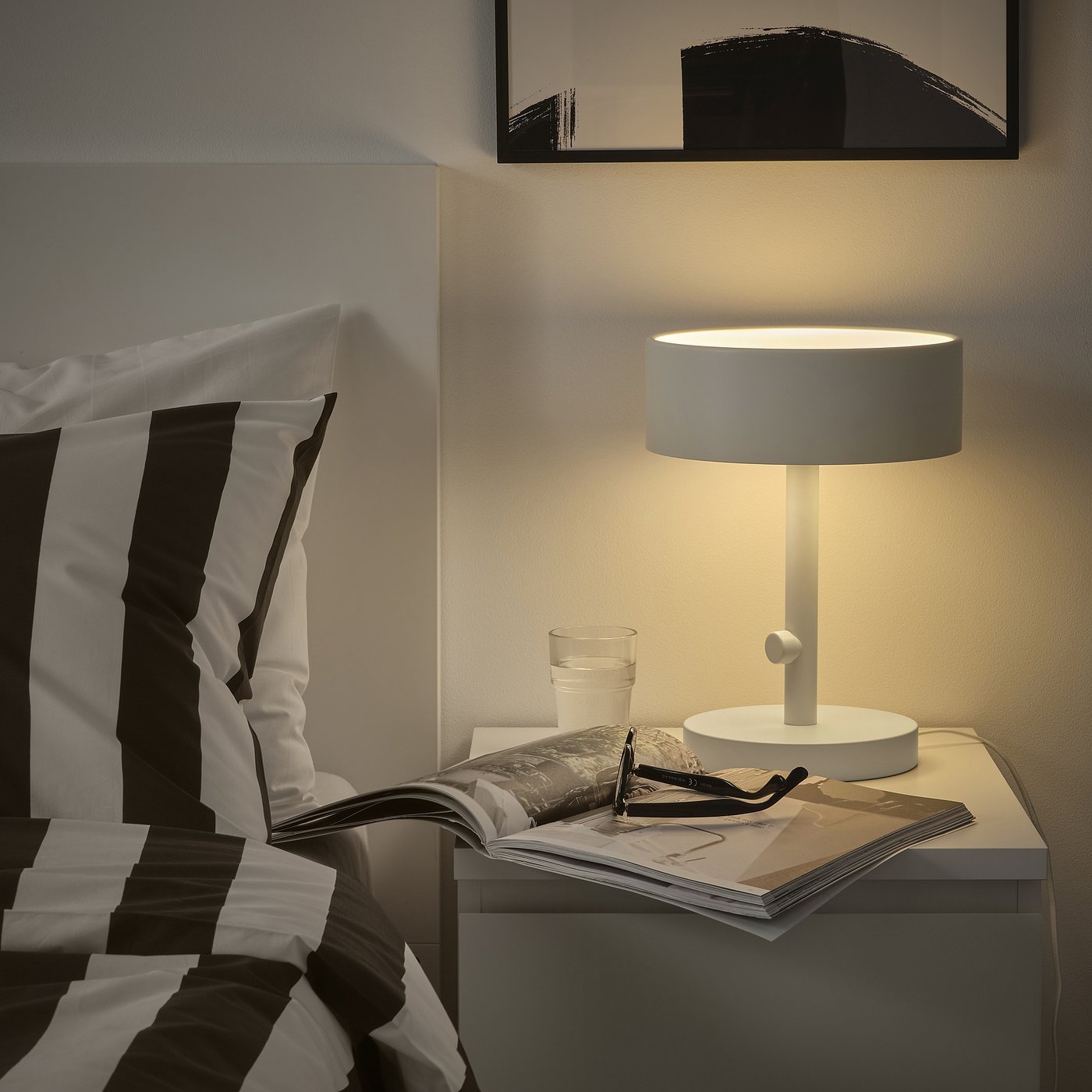NYMÅNE, Table lamp, white, 33 cm - Image 3