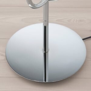 SIMRISHAMN, Floor lamp, chrome-plated/opal white glass