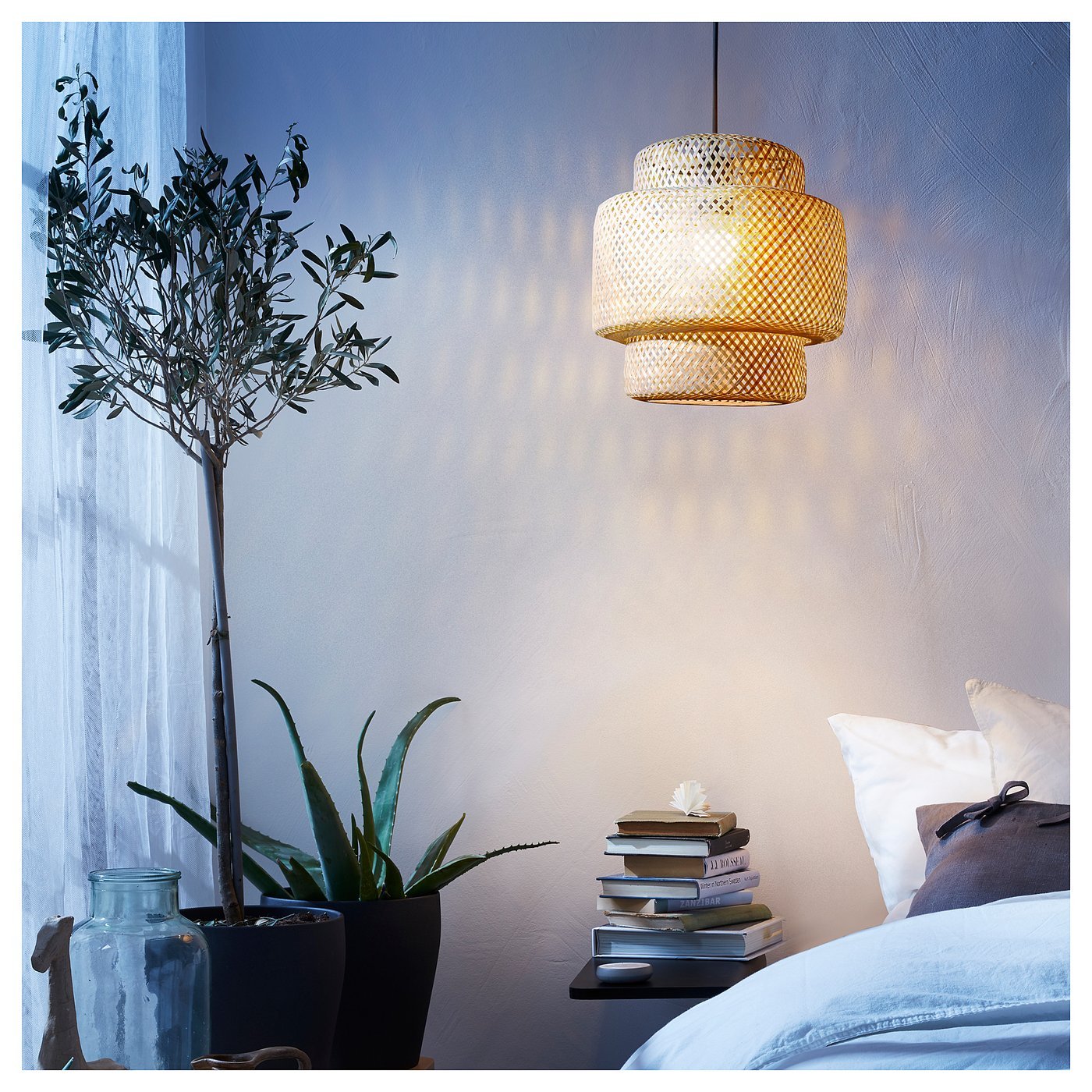 SINNERLIG, Pendant lamp, bamboo/handmade, 27 cm - Image 2