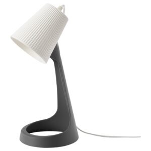 SVALLET, Work lamp, dark grey/white