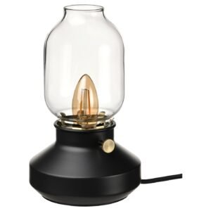 TÄRNABY, Table lamp, dimmable beige, 25 cm